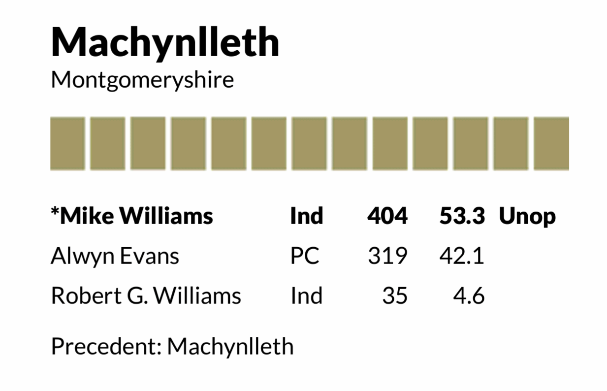 Machynlleth ward 2022 result